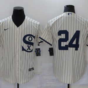 MLB Chicago White Sox #24 Yasmani Grandal Cream/Navy Field Of Dreams Jersey