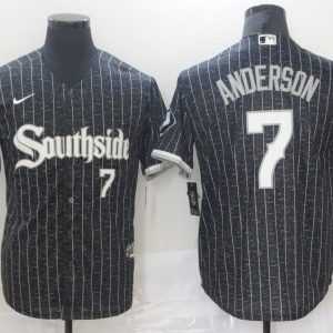 MLB Chicago White Sox #7 Tim Anderson Black 2021 City Jersey