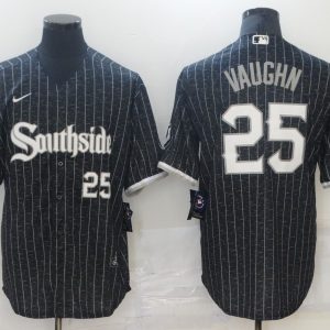 MLB Chicago White Sox #25 Vaughn  Black 2021 City Connect Jersey