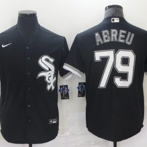 MLB Chicago White Sox #79 Jose Abreu Black Game Nike Jersey