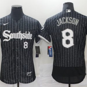 MLB Chicago White Sox #8 Jackson Black 2021 City Connect Flex Base Elite Jersey