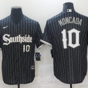MLB Chicago White Sox #10 Yoan Moncada Black 2021 City Connect Jersey