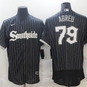 MLB Chicago White Sox #79 Jose Abreu Black 2021 City Connect Flex Base Elite Jersey