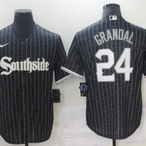 MLB Chicago White Sox #24 Grandal Black 2021 City Connect Jersey
