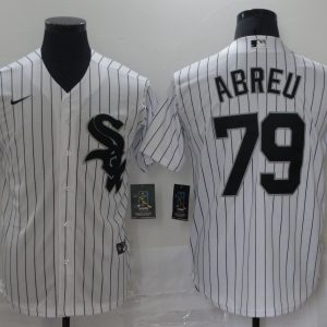 MLB Chicago White Sox #79 Jose Abreu White Game Nike Jersey