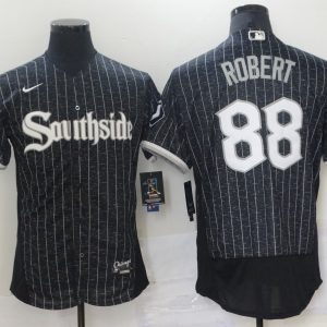 MLB Chicago White Sox #88 Luis Robert Black 2021 City Connect Flex Base Elite Jersey