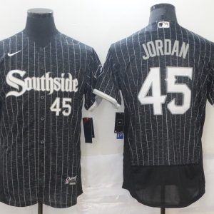 MLB Chicago White Sox #45 Michael Jordan Black 2021 City Connect Flex Base Elite Jersey