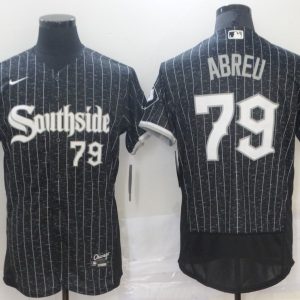 MLB Chicago White Sox #79 Jose Abreu Black 2021 City Connect Flex Base Elite Jersey