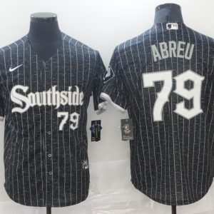 MLB Chicago White Sox #79 Jose Abreu Black 2021 City Connect Jersey