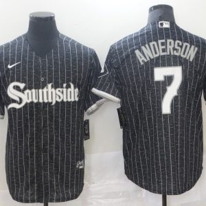 MLB Chicago White Sox #7 Tim Anderson Black 2021 City Jersey