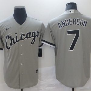 MLB Chicago White Sox #7 Anderson Grey Game Nike Jersey