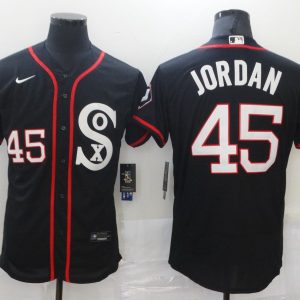 MLB Chicago White Sox #45 Jordan Black Flex Base Elite Jersey