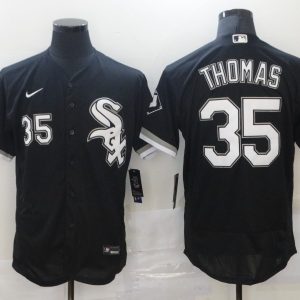 MLB Chicago White Sox #35 Thomas Black Flex Base Elite Jersey