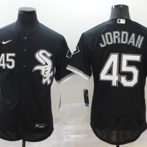 MLB Chicago White Sox #45 Jordan Black Flex Base Elite Jersey