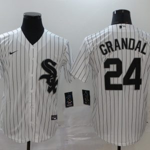MLB Chicago White Sox #24 Grandal White Game Nike Jersey