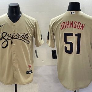 Arizona Diamondbacks #51 Randy Johnson Gold City Connect Jersey