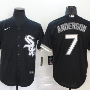 MLB Chicago White Sox #7 Anderson Black Game Nike Jersey