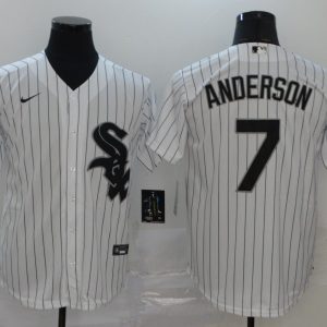 MLB Chicago White Sox #7 Anderson White Game Nike Jersey