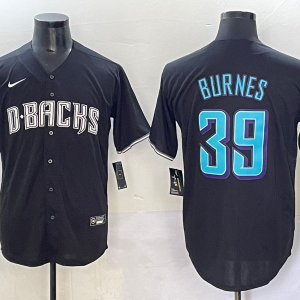Men's Arizona Diamondbacks #39 Corbin Burnes Black Stitched Baseball Jersey