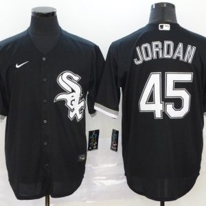 MLB Chicago White Sox #45 Jordan Black Game Nike Jersey