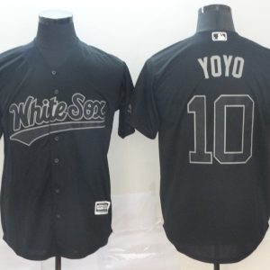 MLB White Sox #10 Yoan Moncada YoYo Black 2019 Players Weekend Player Men Jersey