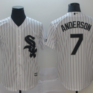 MLB Chicago White Sox #7 Anderson White Game Mens Jersey
