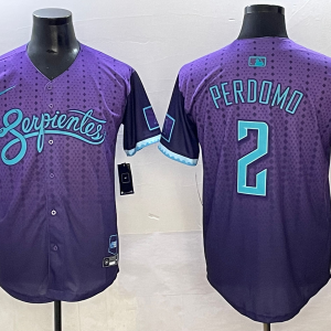 Men's Arizona Diamondbacks #2 Geraldo Perdomo Purple 2025 City Connect Limited Stitched Jersey