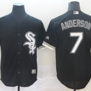 MLB Chicago White Sox #7 Anderson Black Game Mens Jersey
