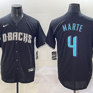 Men's Arizona Diamondbacks #4 Ketel Marte Black Stitched Baseball Jersey
