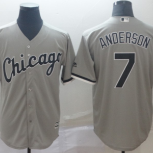 MLB Chicago White Sox #7 Anderson Grey Game Mens Jersey