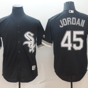 MLB Chicago White Sox #45 Jordan Black Game Jersey