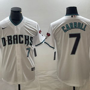 Men's Arizona Diamondbacks #7 Corbin Carroll White Game Nike Jersey