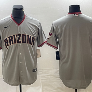 Men's Arizona Diamondbacks Blank Grey Game Nike Jersey
