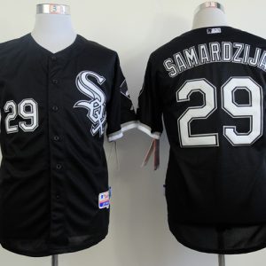 MLB Chicago White Sox #29 Samardzija Black Jersey