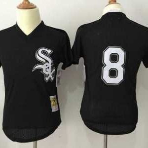 Mitchell And Ness 1993 Chicago White Sox #8 Bo Jackson Black Throwback Stitched MLB Jersey