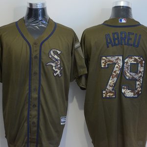 MLB Chicago White Sox #79 Jose Abreu Green Salute to Service Jersey