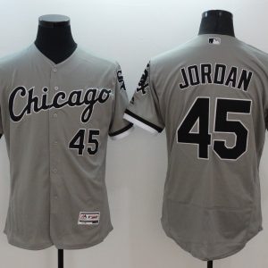 Majestic MLB Chicago White Sox #45 Jordan Grey Elite Jersey
