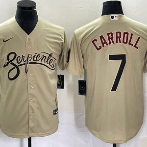 MLB Arizona Diamondbacks #7 Carroll 2021 Gold City Connect Jersey