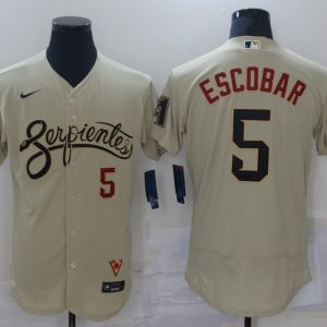 MLB Arizona Diamondbacks #5 Eduardo Escobar 2021 Gold City Connect Flex Base Elite Jersey