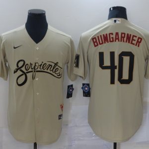 MLB Arizona Diamondbacks #40 Madison Bumgarner 2021 Gold City Connect  Jersey