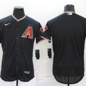 MLB Arizona Diamondbacks Blank Black Flex Base Elite Jersey