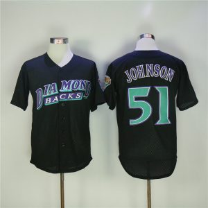 MLB Arizona Diamondbacks #51 Johnson Black Throwback Jersey