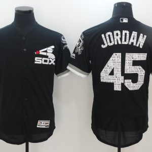 MLB Chicago White Sox #45 Jordan Black Spring Trainging Jersey