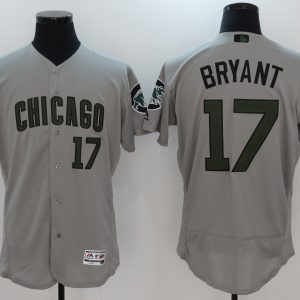 MLB Chicago Cubs #17 Bryant Grey Anniversary Elite Jersey