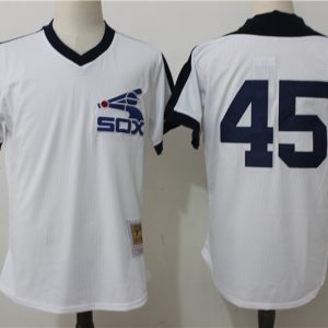 MLB Chicago White Sox #45 Jordan Throwback Pullover Jersey