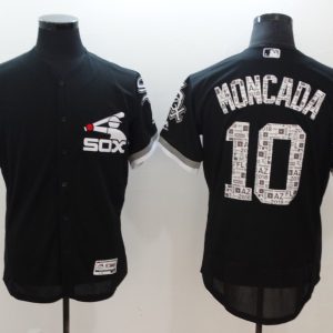 MLB Chicago White Sox #10 Moncada Black Spring Training Jersey