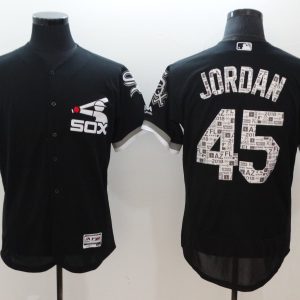 MLB Chicago White Sox #45 Jordan Black Spring Training Jersey