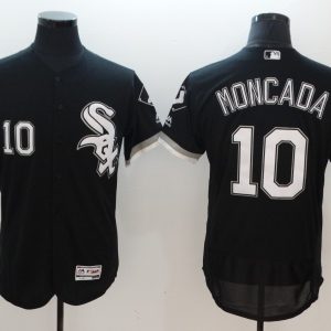 MLB Chicago White Sox #10 Moncada Black Jersey