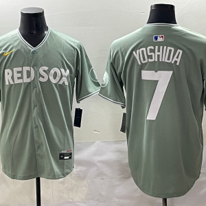 Men's Boston Red Sox #7 Masataka Yoshida Green 2025 City Connect Limited Stitched Jersey