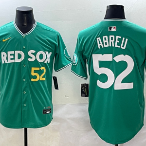 Men's Boston Red Sox #52 Abreu Green 2025 City Connect Limited Stitched Jersey